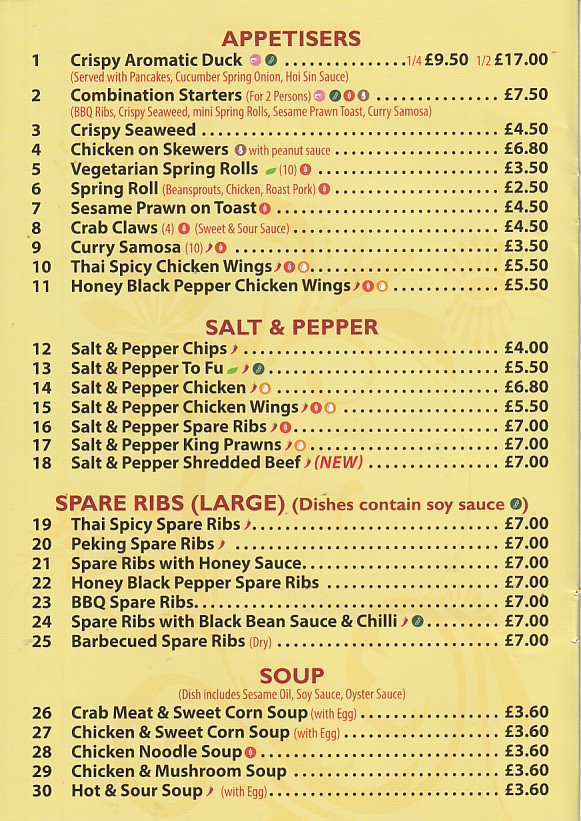 Sketty Packed Meals menu