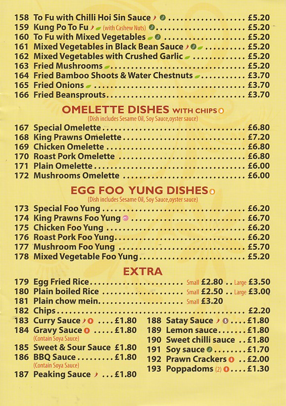 Sketty Packed Meals menu