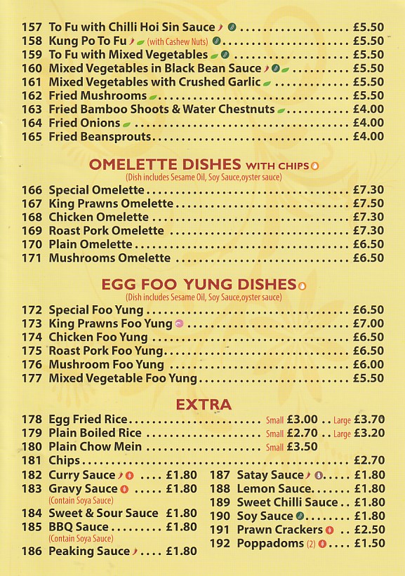 Sketty Packed Meals menu